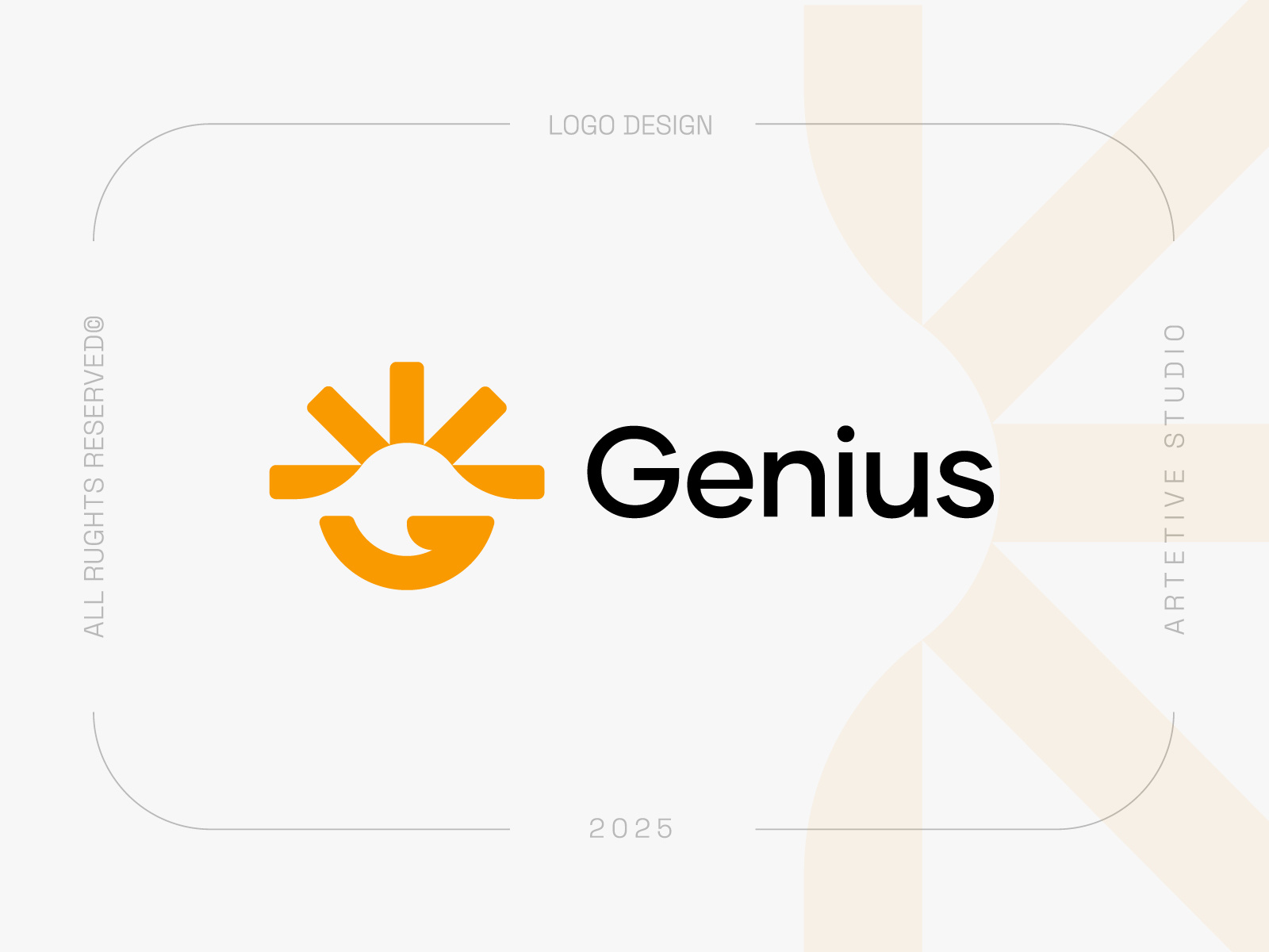 Genius @rtist artist brand mark branding education g genius icon logo logo designer mark minimalist logos modern logo solar startup sun symbol top