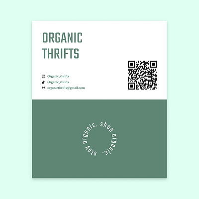 Business Card Design - Organic Thrifts branding design freelance graphic design logo marketing typography