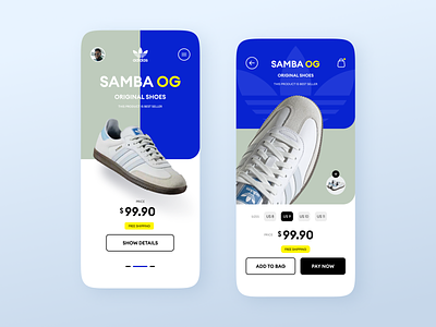 Adidas Store App Concept 👟 adidas app app design checkout ecommerce ios ios app minimalist nike product design shoes store ui ui design uiux ux ux design