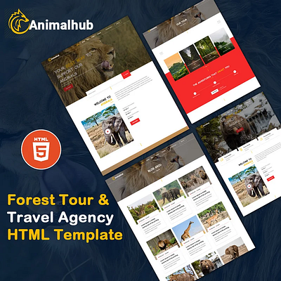 Animalhub - Forest Tour & Travel Agency HTML Template html html5 psd templatemonster themeforest themes website website template website themes