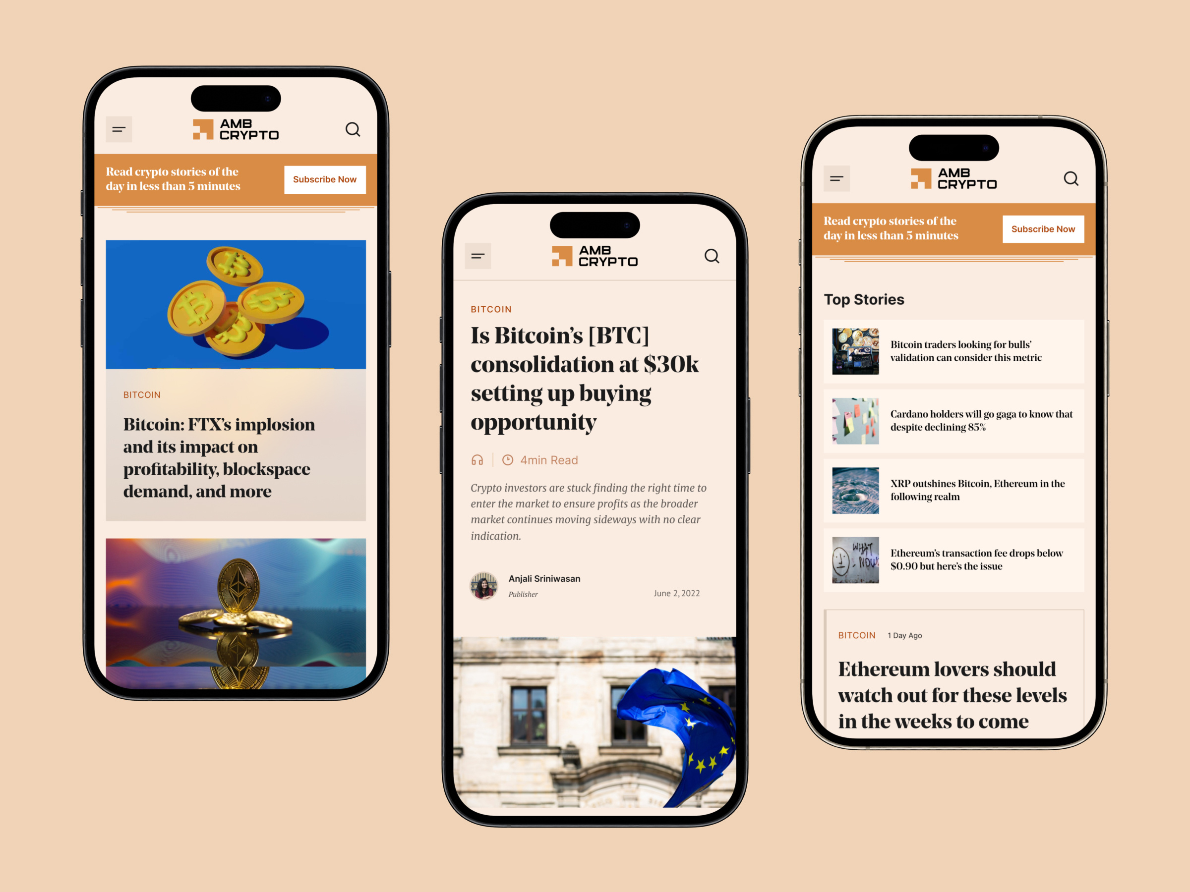 AMBCrypto Mobile UI/UX