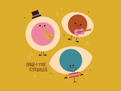 Ivan and the Eyeballs cute cute illustration eye eyes hand lettering illustration jazz lettering typography vector
