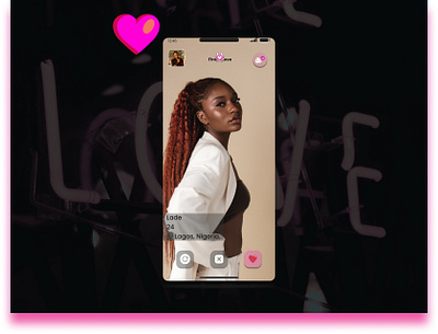 A Dating App Screen app design dailyui dailyuichallenge dating app productdesign uiux