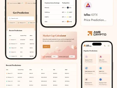 Crypto Predictions ai crypto predictions table ui ux
