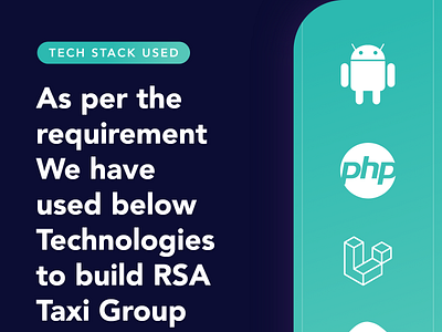 We have used below Technologies to build RSA Taxi Group app branding design jaraware jarawareinfosoft mobileapp ui ux