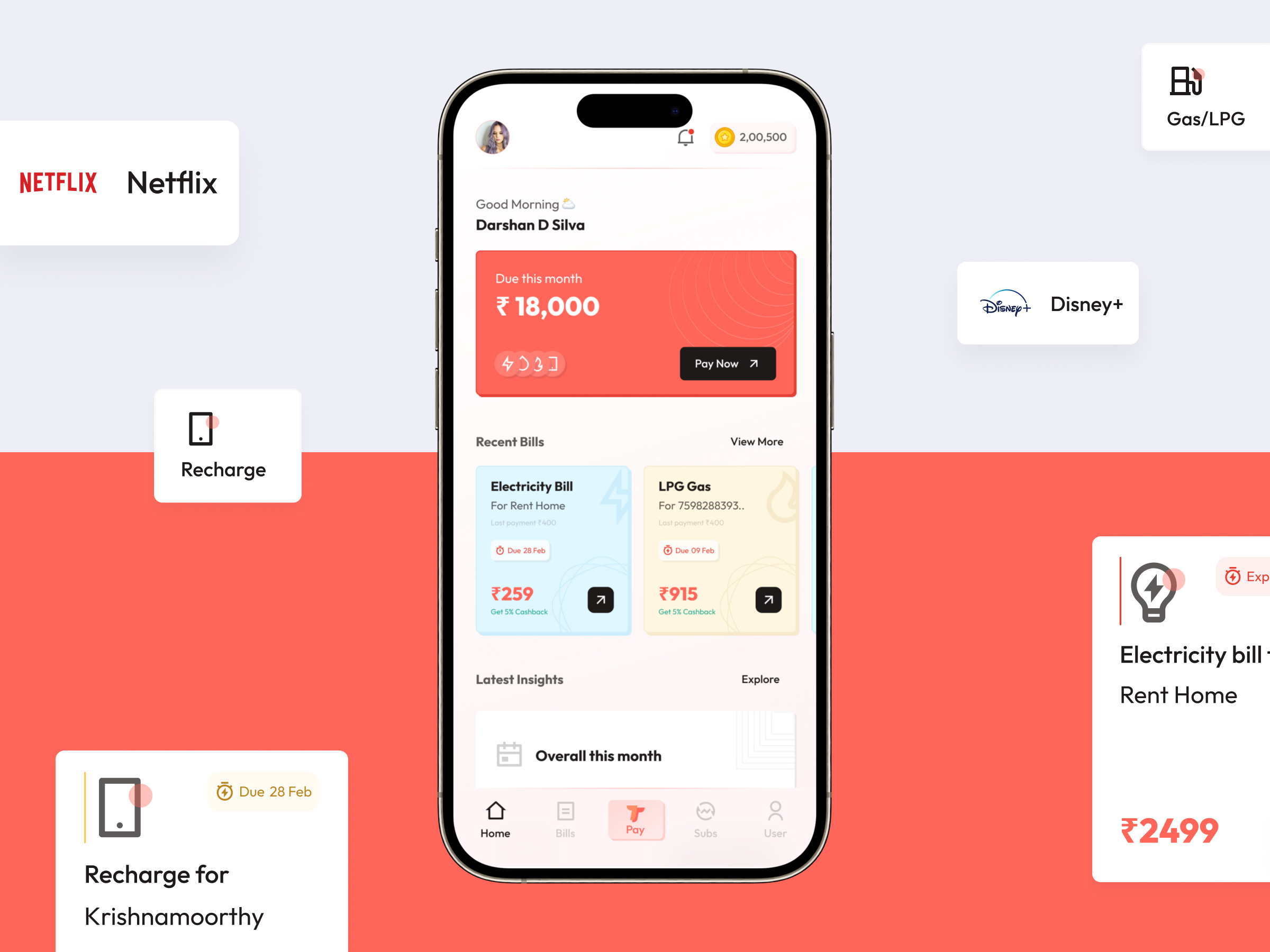 Mobile App UI/UX Payments App