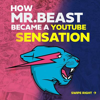 Download Eye-Catching Mr. Beast Logo in Vivid Magenta Wallpaper