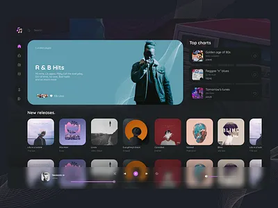 Music UI design ideal music ui uxui