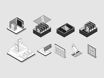 Nifty Gateway Isometric Illustration blockchain branding credit card crypto fintech icon icon set illustration isometric isometric illustration line art line illustration minimal nft process technology ui ux vector web