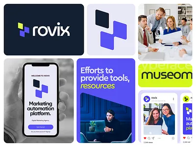 Rovix - Logo Design ashik.vision brand design brand identity brandbook brandguideline branding design logo logo concept logo design logo design agency logo mark logo type mark marketing agency marketing logo minimal redesign saas visual design