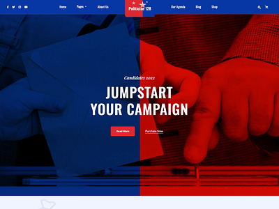 Politician design development responsive design typography website template