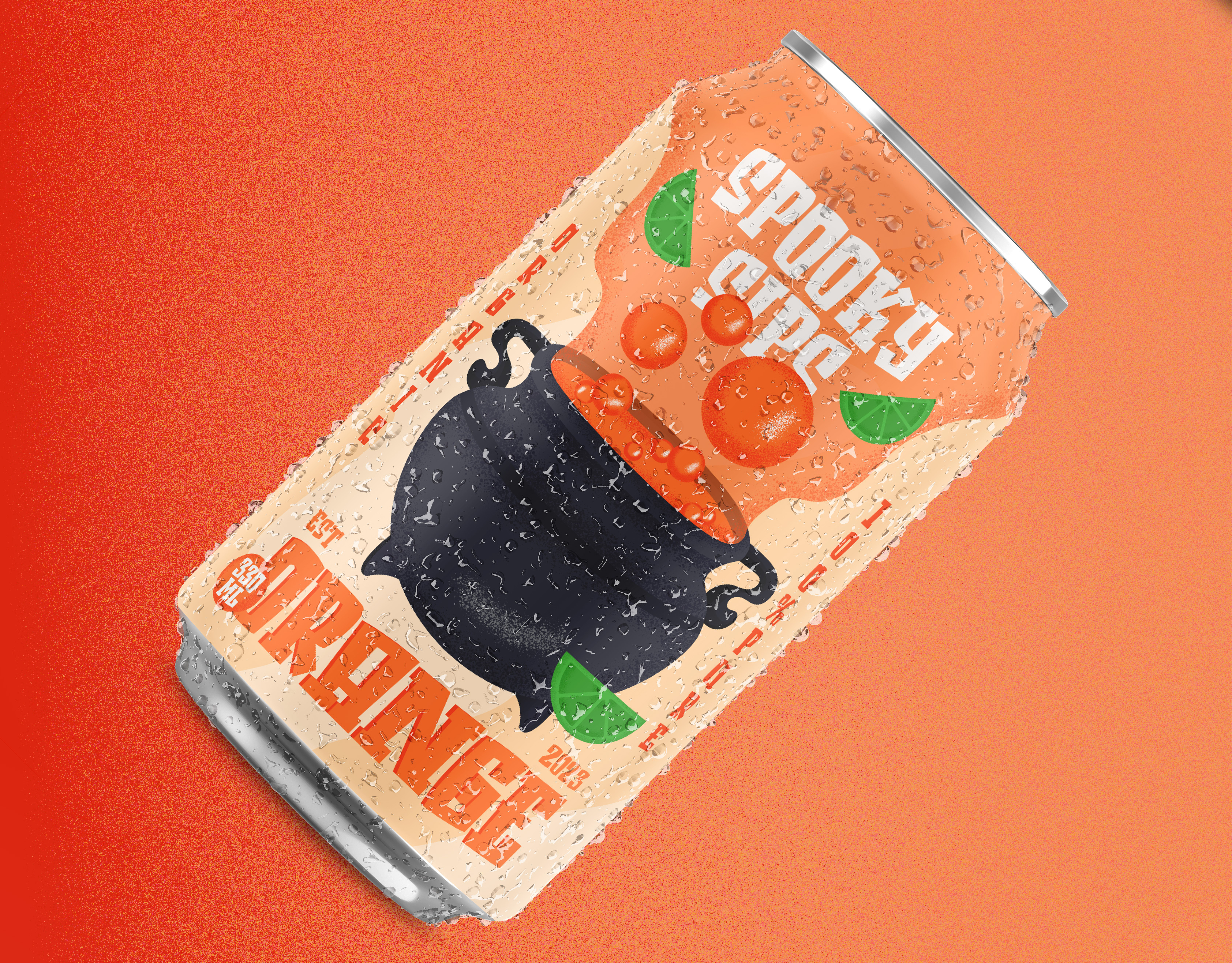 Juice Packaging Design beverage packaging branding ideas cane design citrus flavor creative design fruit illustration graphic design halloween can halloween illustration healthy drink modern packaging nutrition label orange juice packaging concept packaging innovation product branding product label refreshing drink vibrant colors