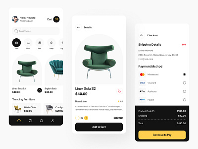 Furniture Store App app app design design furniture app furniture app ui furniture shop app ui furniture shop mobile ui furniture store app ui uiux