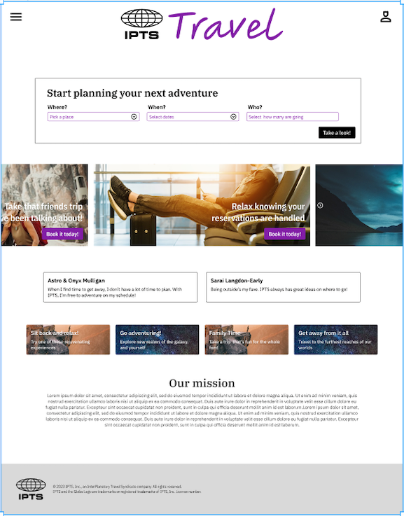 Initial IPTS Travel Design