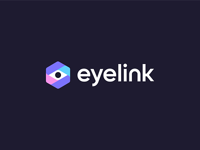 eyelink tech logo block branding cube eye geometric hexagon identity logo logo design logo designer mark symbol tech technology