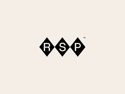 RSP logo acute black brand branding business card company creative design geometric graphic design illustration logo logofolio logotype portfolio rhombus square triangle vector