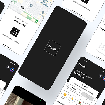 Hadir - Presence App app design minimal mobile modern presence saas ui ux