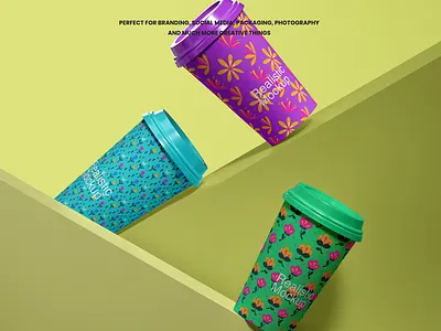 Groovy Garden Patterns branding cup cups digital design floral flowers garden graphic design groovy illustrations mockup design packaging design patterns plants poster design print design product design seamless pattern textile design webdesign