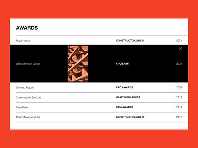 Awards section about page challengue concept dailyui design inspiration ui web web design