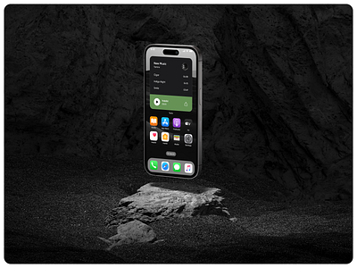 Widget Plus - Music Player dark desert echo echo design echodesign echolab iois iphone mobile mobile design mockup music music player player real widget widget iois widget plus