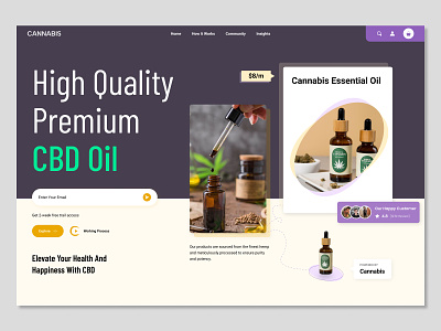 CBD Oil web design branding design graphic design hero banner landing page typography ui ux web web design webdesign website