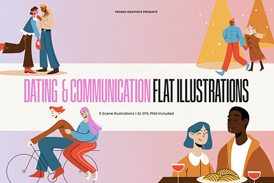 pflffDating & Communication Flat Illustrations branding communication couple dating digital design flat flat design flat illustrations graphic design illustration illustrations lovers packaging design people poster design print design product design social media design textile design webdesign