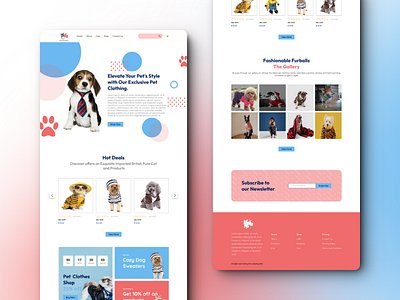 Power Pets Boutique: Chic Pet Fashion Online figma minimal design modern design pet clothing website ui user experience user interface ux web design website design