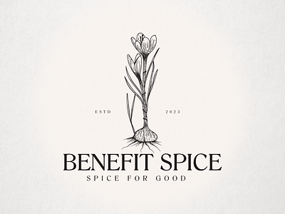 Benefit Spice Logo Design brand identity branding design emblem garlic graphic design illustration logo vintage vintage logo