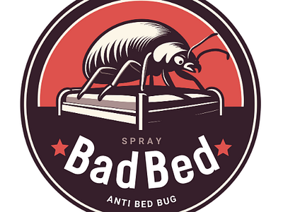Anti Bedbug Spray Logo badbed bedbug funny logo insect killer insect logo logo logo design punaise de lit spray