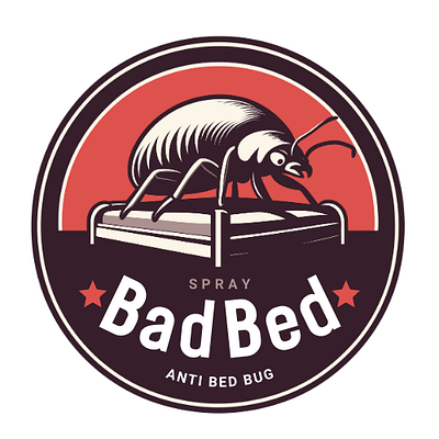 Anti Bedbug Spray Logo badbed bedbug funny logo insect killer insect logo logo logo design punaise de lit spray