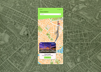 Map UI Design app geography illustration map mockup ui