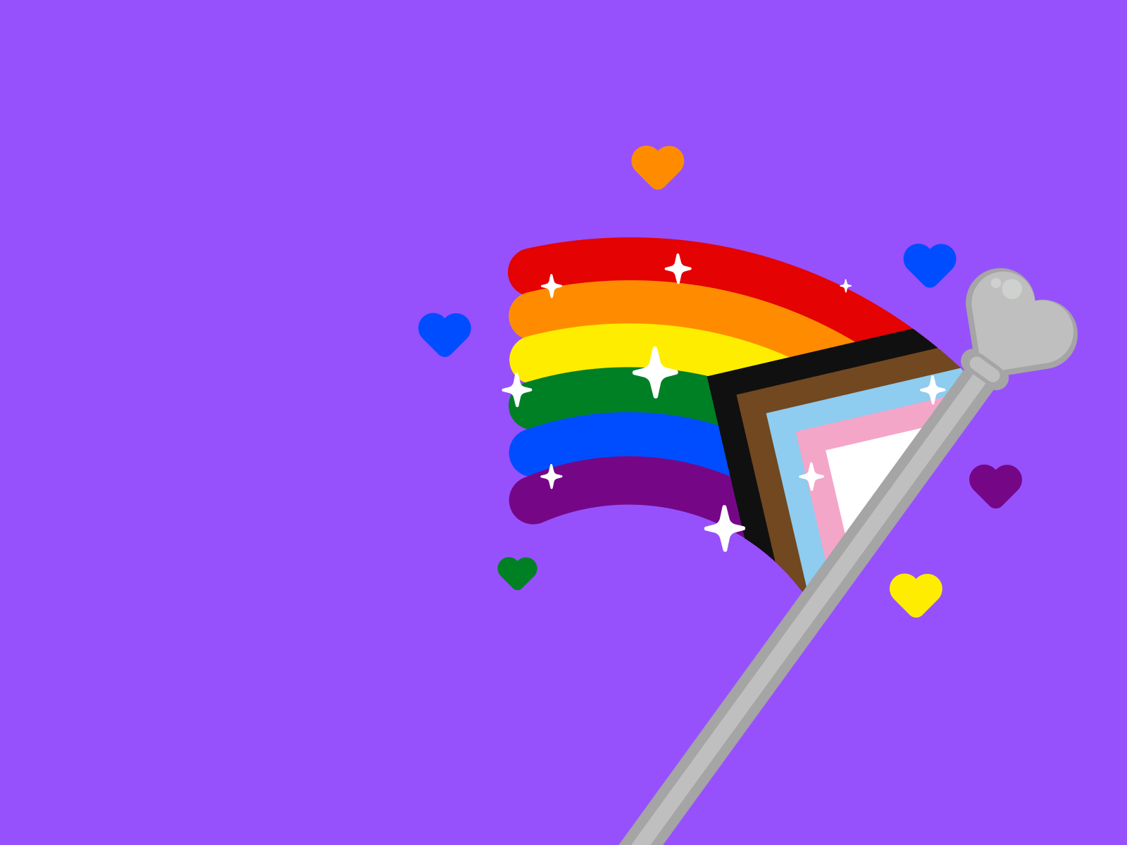 Progress Pride Flag | Lottie Animations for YouNow animation app cute design gif graphic design illustration kawaii motion graphics stickers ui ux ux motion