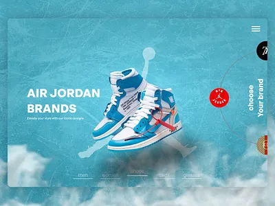 Air Jordan Brands UI branding ideal uxui web website