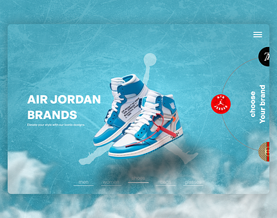 Air Jordan Brands UI branding ideal uxui web website