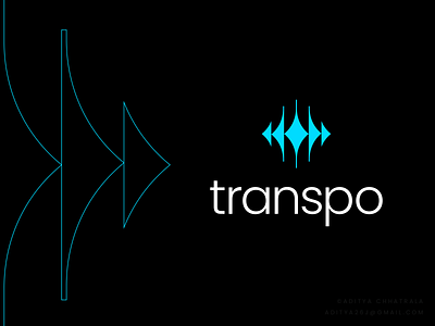 Transpo - automatic Ai based transportation logo design ai automated best top branding cargo clever smart data delivery logistic logo logo design logo designer machine learning algorithm modern route speed supply chain management track tracking transportation
