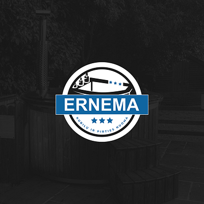 Ernema logotype. branding graphic design hot tub logo logo logotype rent logo sauna logo