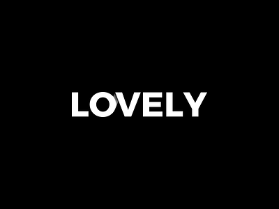 LOVELY alone font hidden meaning logo lonely love lovely typography wordmark