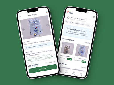 Migas revamp - gas ordering app. delivery ecommerce gas ordering mobile
