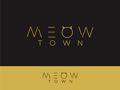 Minimalist Logo design for a Cat Company called "MEOW TOWN" 3d animation branding business logo cat logo design graphic design illustration logo logo design minimalist minimalistic logo design motion graphics typography ui ux vector