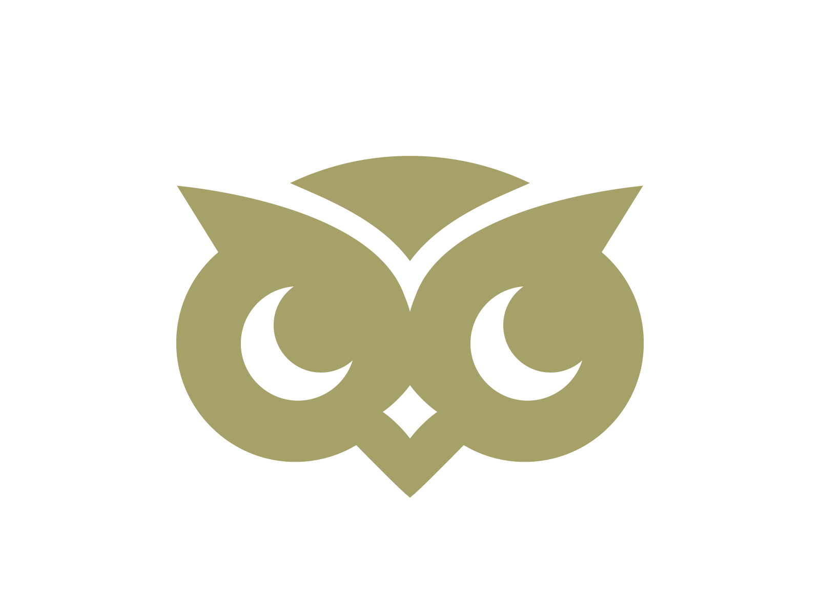 logo owl minimal moon star by monome on Dribbble