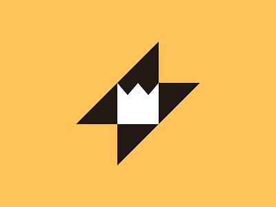 Bolt Crown bolt branding crown energy fast flash king lightning logo mark negative space queen royalty spark speed