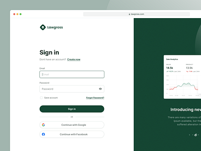 Sign Up/Sign In Page app branding clean dashboard design features illustration interface logo onboarding sign in sign up slick studio ui