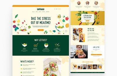 Organic food recipes branding food graphic design ui