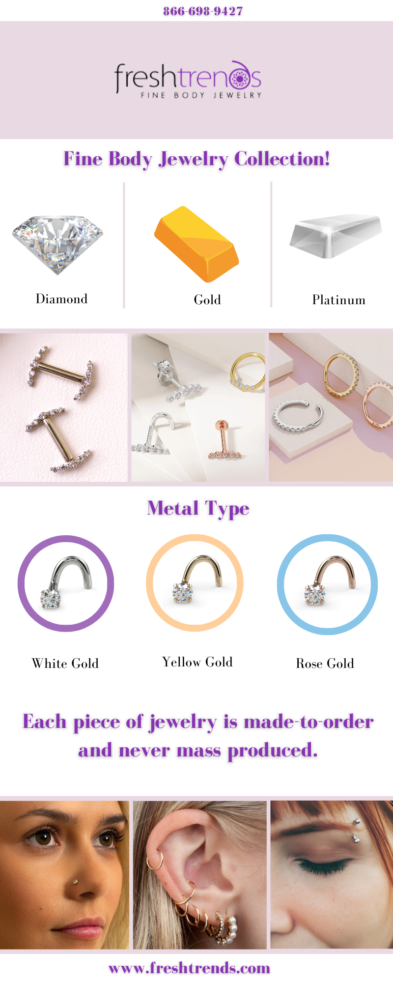 Shop Our Wide Selection of Body Jewelry for Piercings by FreshTrends on