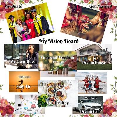 Vision Board and Poster graphic design motion graphics posters