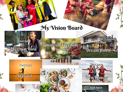 Vision Board and Poster graphic design motion graphics posters
