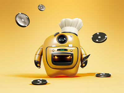 Robot Chef 3d By Nixtio 3d For Nixtio On Dribbble