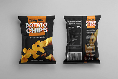 Tasty Bite _ Potato Chips advertising branding business chips corporate design food foodowner graphic designer logo logo designer marketing minimal packaging potato print