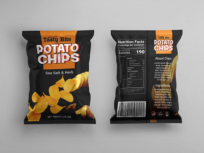 Tasty Bite _ Potato Chips advertising branding business chips corporate design food foodowner graphic designer logo logo designer marketing minimal packaging potato print