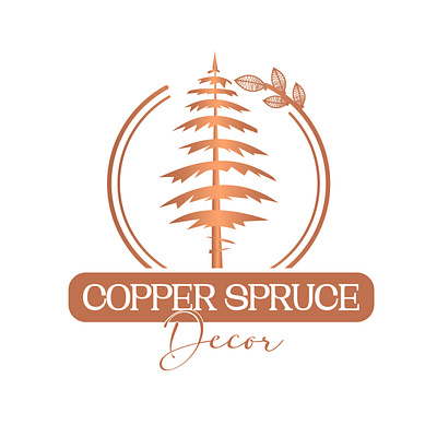 Copper Spruce Decor Logo design graphic design logo typography